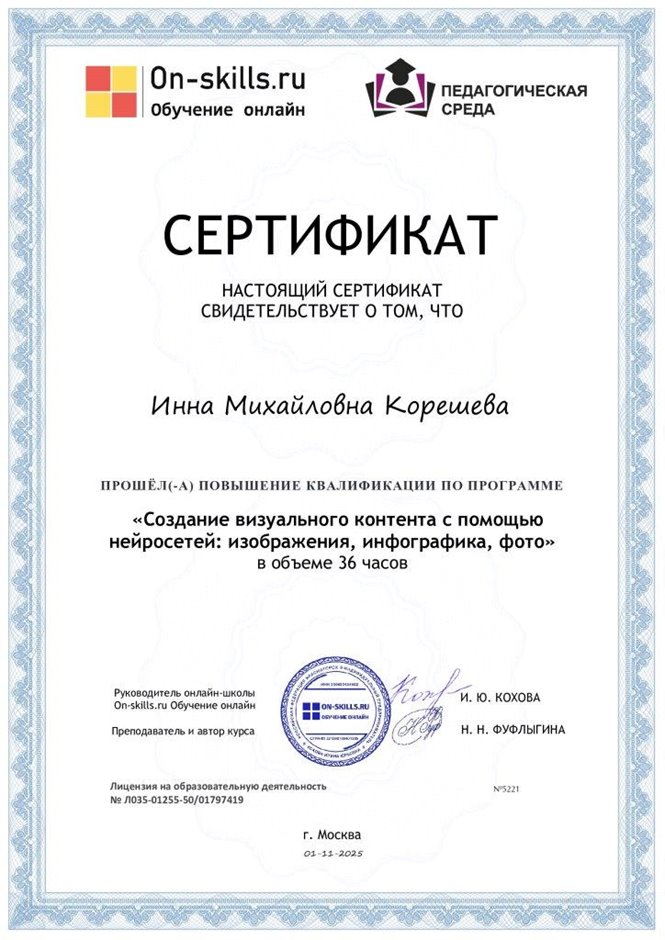 Корешева Инна Михайловна 2025-2026